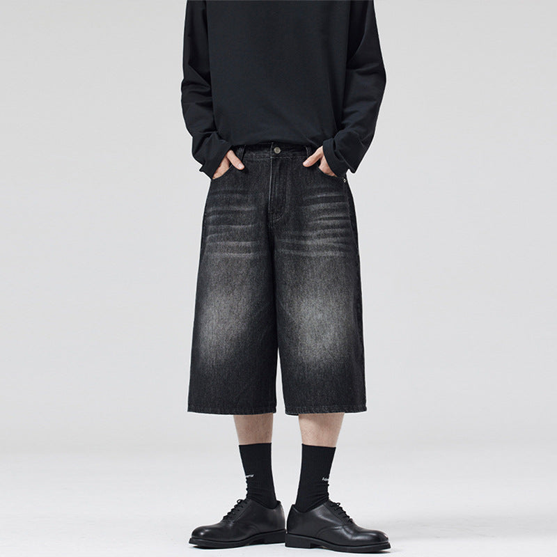 Damen Weite Denim-Culotte im lässigen Schnitt