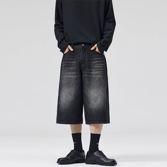 Damen Weite Denim-Culotte im lässigen Schnitt