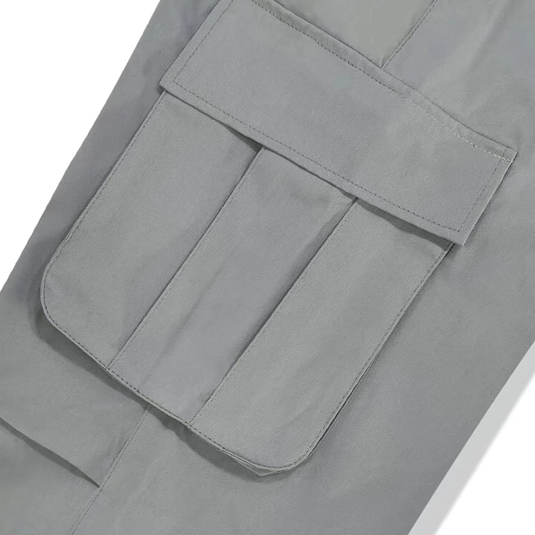 Herren Weite Utility-Cargohose mit übergroßen Klappentaschen & elastischem Tunnelzugbund Shop Nory