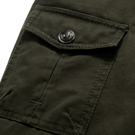 Herren Modische Militärjacke mit funktionalen Taschen Shop Nory