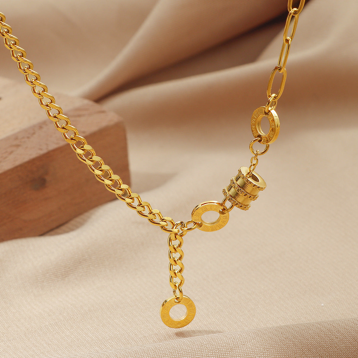 Damen Glamouröse Gold Kettenhalskette Shop Nory