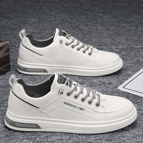 Herren Casual Lederimitat-Sneaker mit gepolsterter Ferse und profilierter Gummisohle Shopy Nory