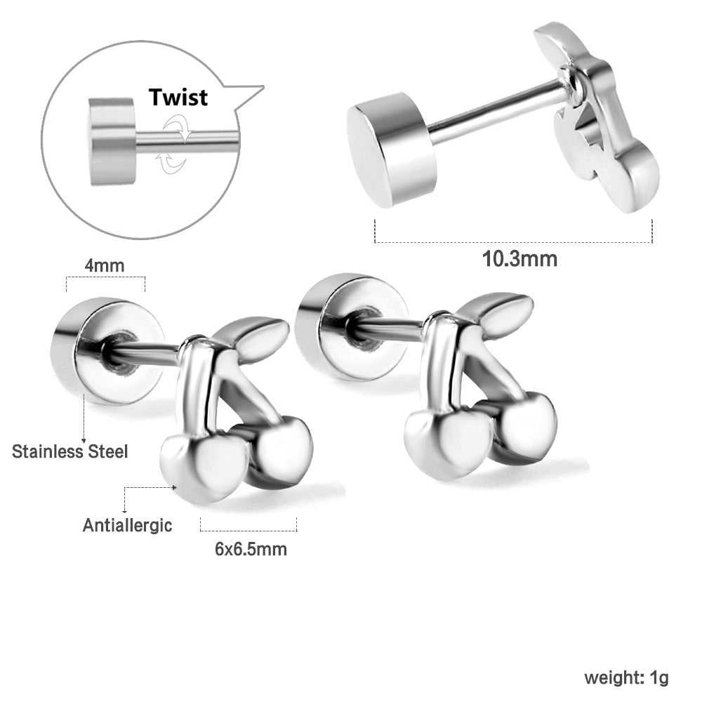 Damen Ohrstecker mit Pilz-Design und funkelnden Zirkonia Shop Nory