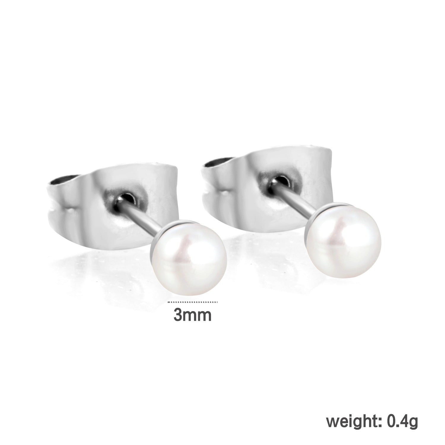 Damen Ohrstecker mit luxuriösen Perlen aus hochwertigem Edelstahl Shop Nory