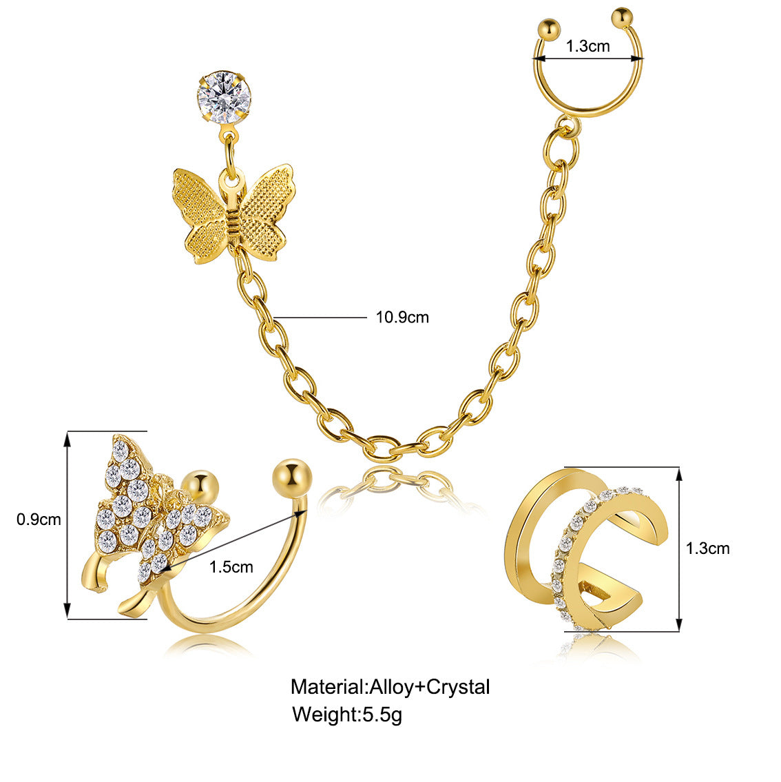 Damen Ohrschmuck mit kreativen Schmetterling-Designs Shop Nory