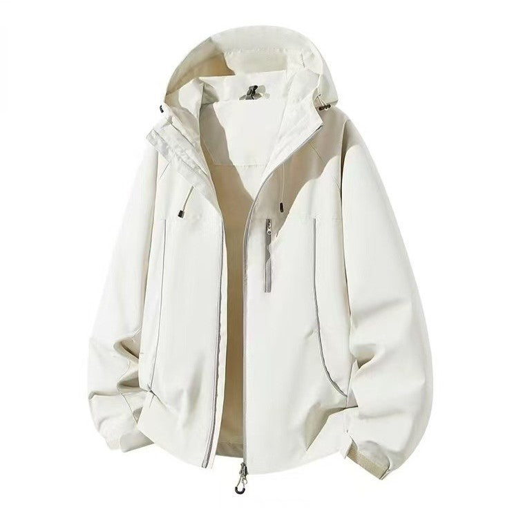 Herren Wasserdichte Kapuzen-Softshelljacke mit winddichtem Schnitt und Reißverschluss Shop Nory