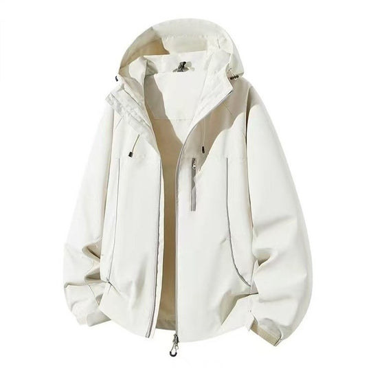 Herren Wasserdichte Kapuzen-Softshelljacke mit winddichtem Schnitt und Reißverschluss Shop Nory