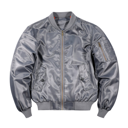 Herren leichter Nylon-Bomber mit kontrastfutter, Ärmeltasche und gerippten Bündchen Shop Nory
