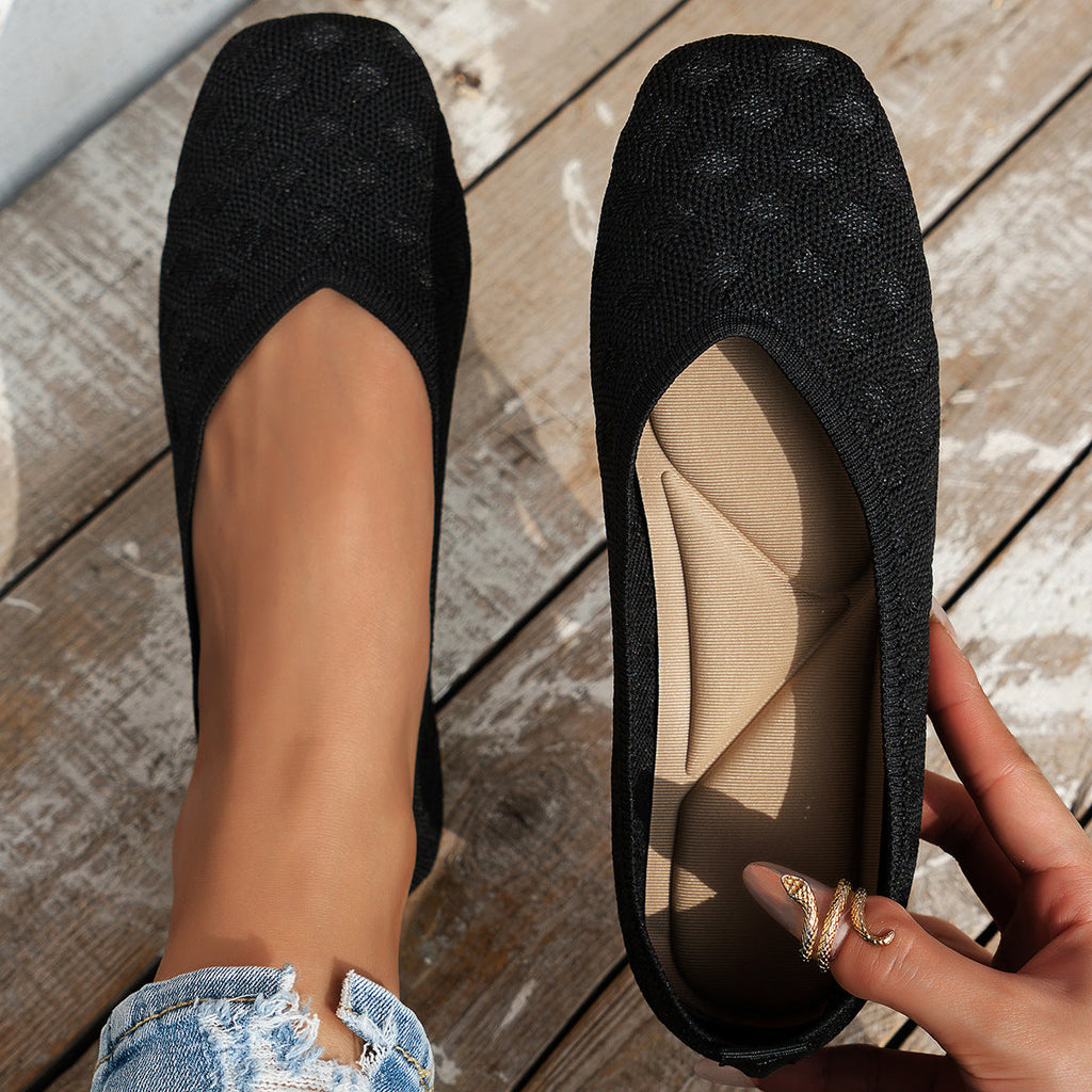 Damen Komfortable Ballerinas mit atmungsaktivem Obermaterial Shopnory