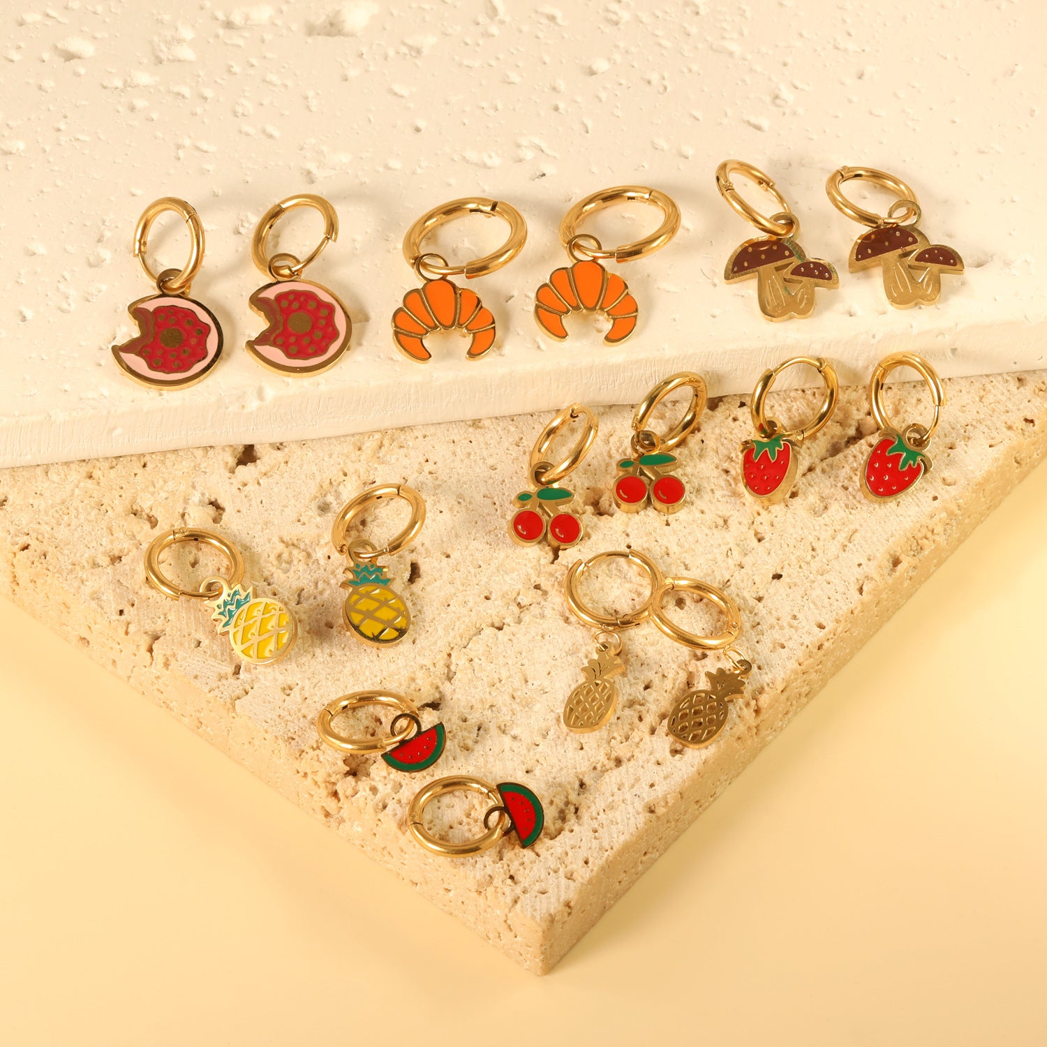Damen verspielte Ohrhänger im Donut-Design Shop Nory