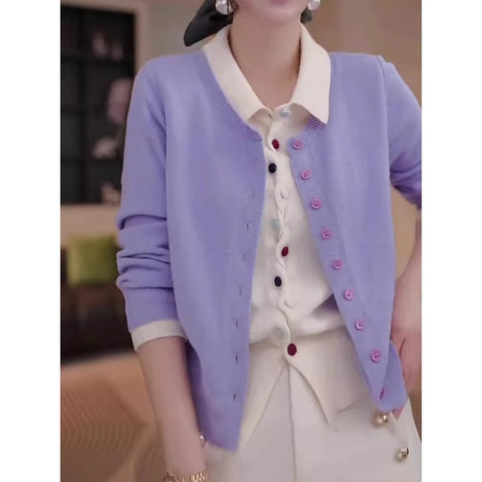 Damen Elegante Strickjacke mit Knopfdetails Shop Nory