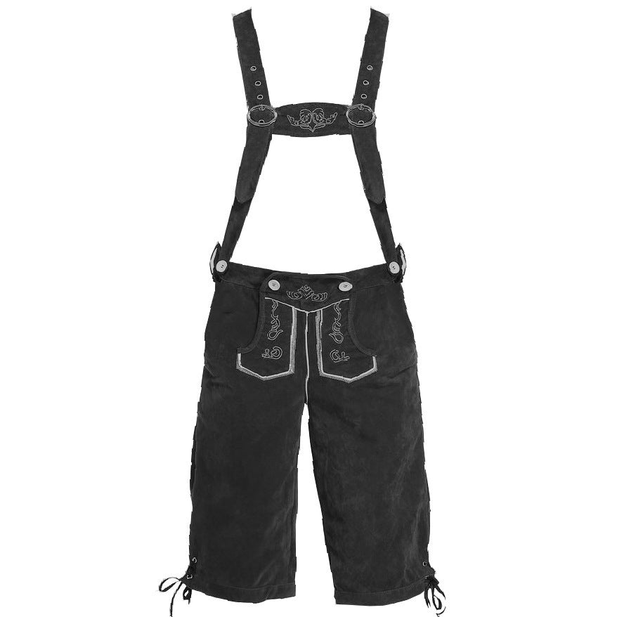 Herren nan traditionelle Trachtenlederhose mit verstellbaren Trägern und Trachtenhut Shop Nory