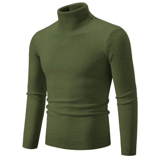 Herren eleganter Rollkragenpullover aus feiner Baumwolle