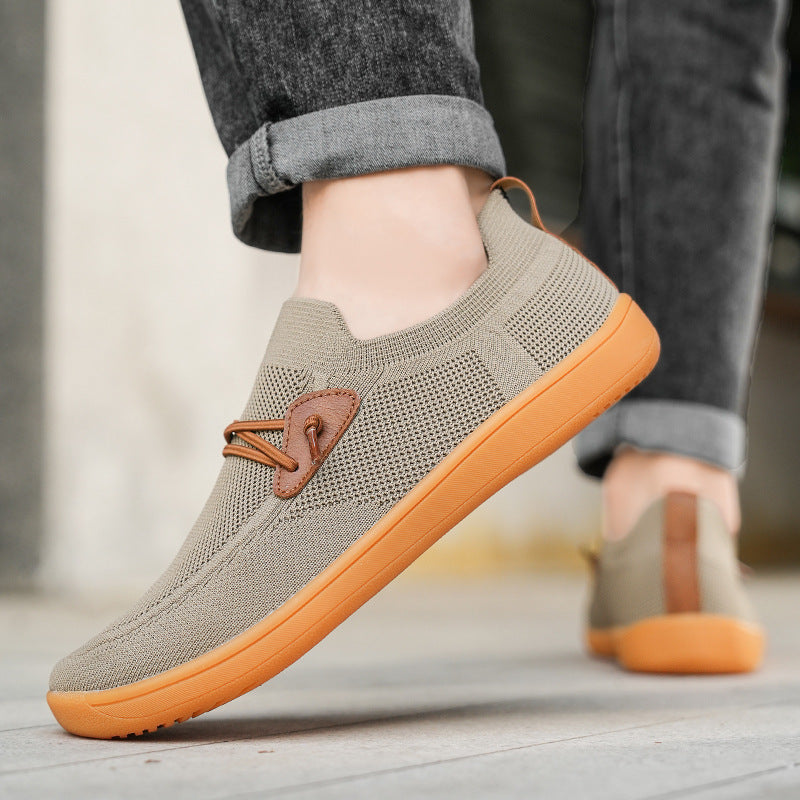 Herren gestrickter Mokassin-Slipper mit elastischem Schaft, Zierösen und stoßdämpfender Flexsohle Shop Nory