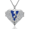 Damen Herzanhänger mit Flügel-Design und funkelnden Zirkonia Shop Nory