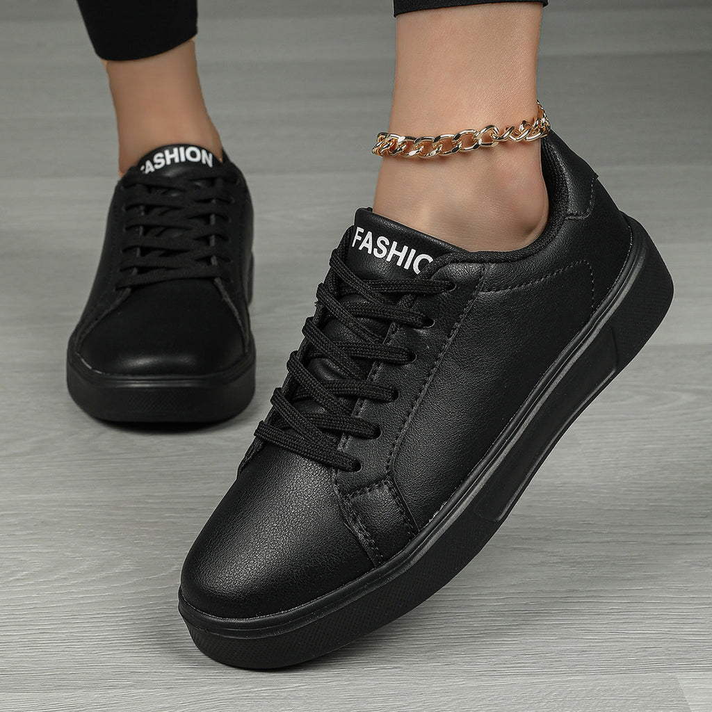 Damen nan minimalistische Sneaker im veganen Lederlook mit gepolsterter Komfortsohle