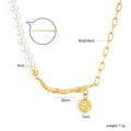 Damen Halskette mit luxuriösen Perlen und goldbeschichtetem Anhänger Shop Nory