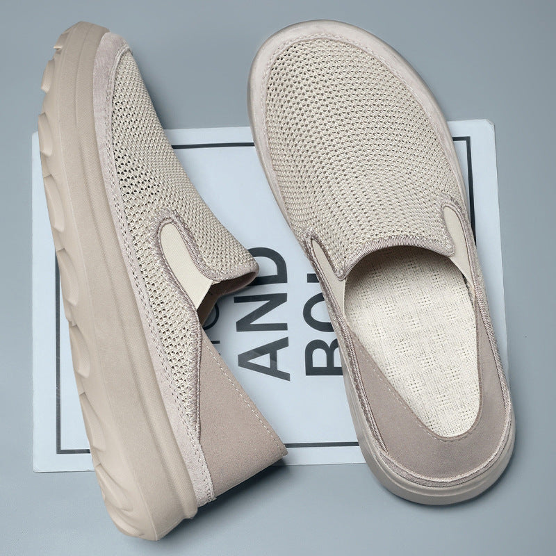Herren nan atmungsaktiver Mesh-Slip-On mit Velourslederbesatz, elastischem Einstieg und griffiger Outdoor-Profilsohle Shop Nory