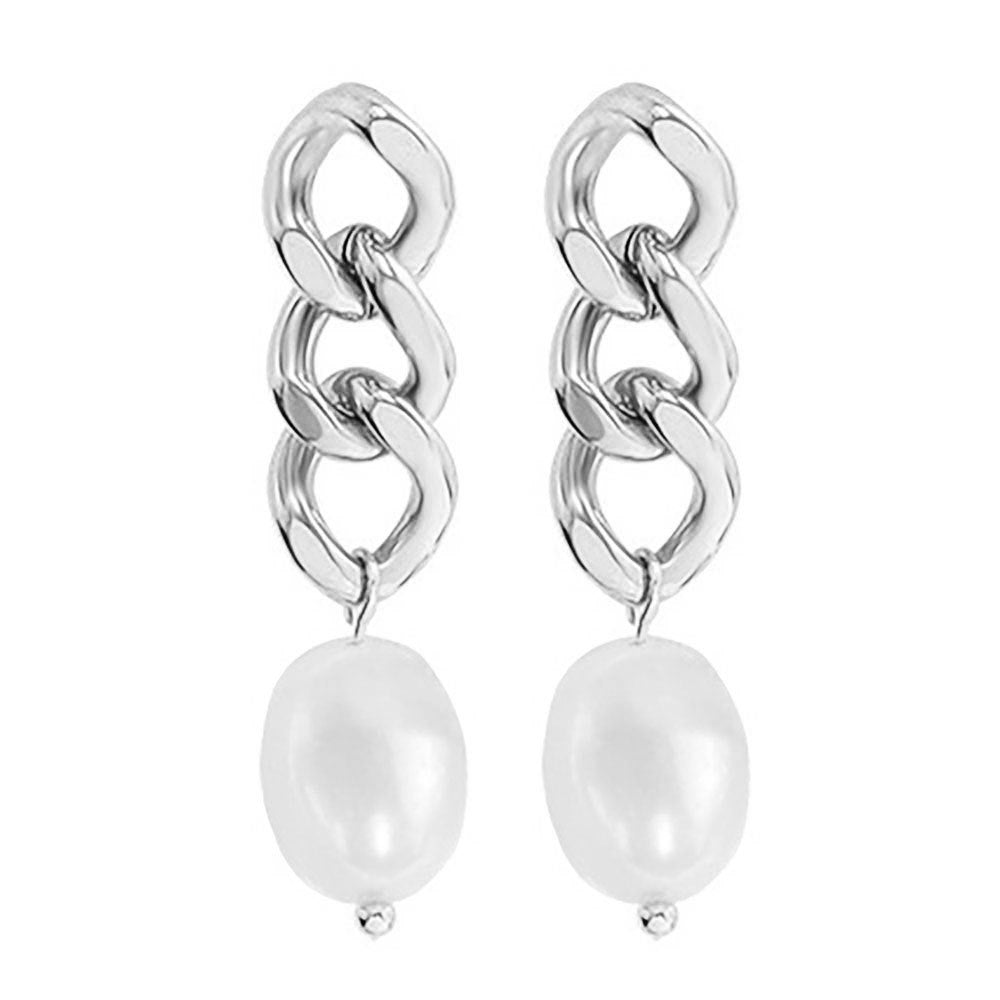 Damen Ohrhänger mit elegantem Ketten-Design und Perlenakzenten Shop Nory
