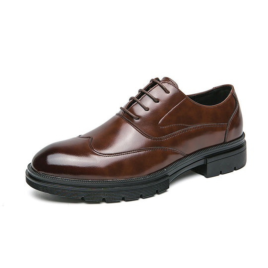 Herren eleganter Derby-Lederschnürer mit profilierter Gummisohle Shop Nory