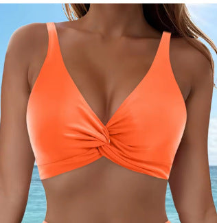 Damen Sportliches Bikinioberteil mit Twist-Design