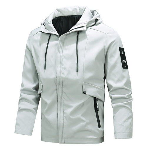 Herren Leichte Softshell-Hoodiejacke mit Kapuze, wind- und wasserabweisender Shell und verdecktem Reißverschluss Shop Nory