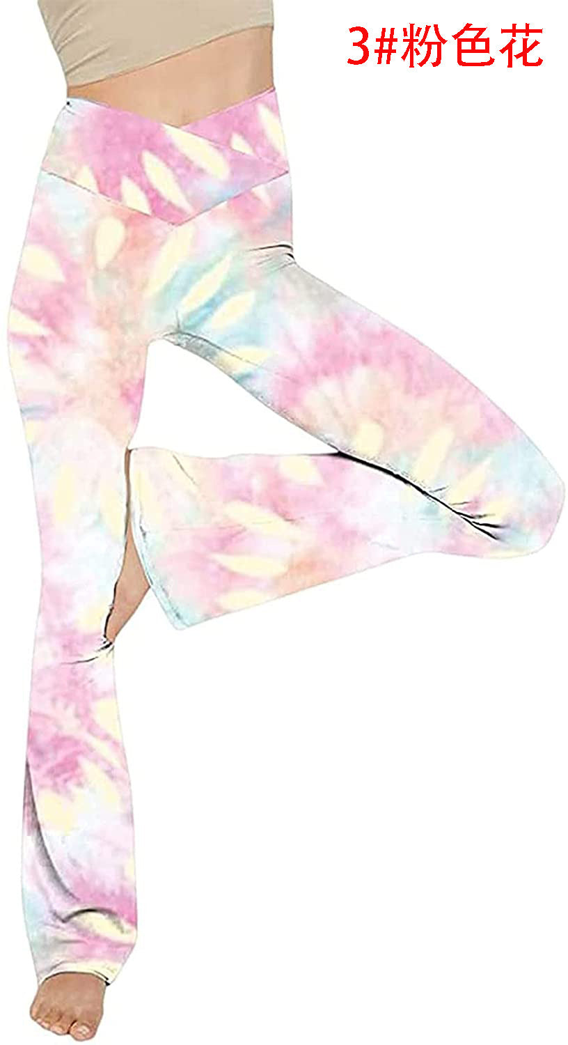 Damen Bootcut Yoga-Hose aus elastischem Material mit hohem Bund Shopnory