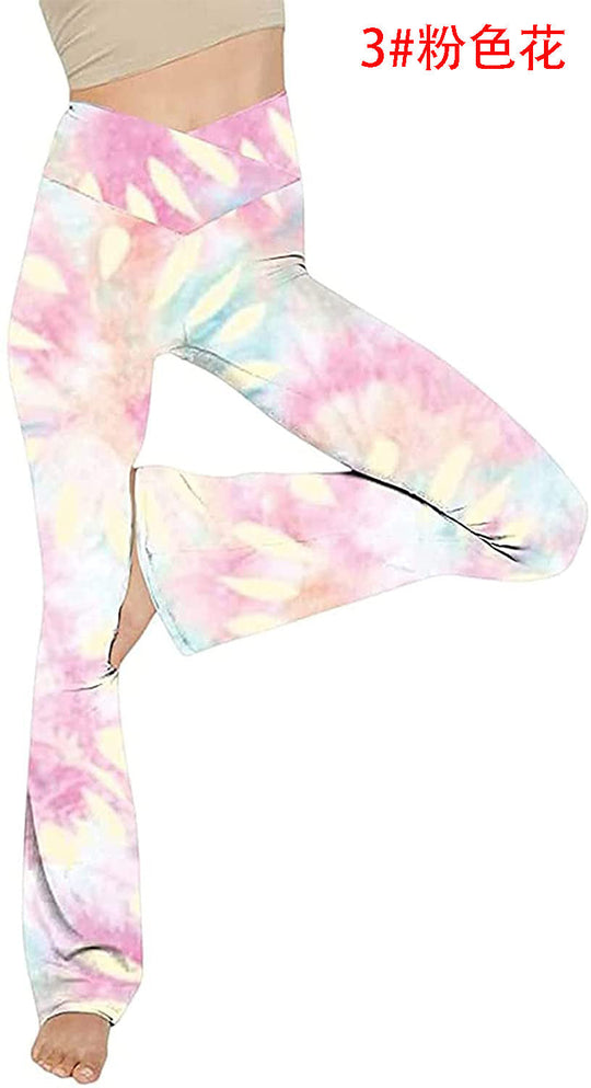 Damen Bootcut Yoga-Hose aus elastischem Material mit hohem Bund Shopnory