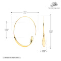 Damen Ohrhänger mit modernem, geschwungenem Design aus hochwertigem 925 Sterling Silber Shop Nory