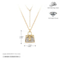 Damen Halskette mit einzigartigem Handtaschenanhänger aus hochwertigem 925 Sterling Silber und funkelnden Zirkonia Shop Nory