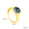 Damen Ring mit funkelndem Kristall in goldplattierter Hochglanzoberfläche Shop Nory