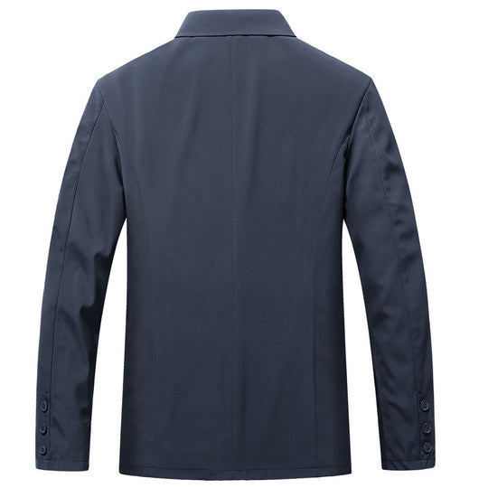 Herren elegantes leichtes City-Sakko im Blouson-Stil mit Hemdkragen und gefüttertem Innenfutter Shop Nory