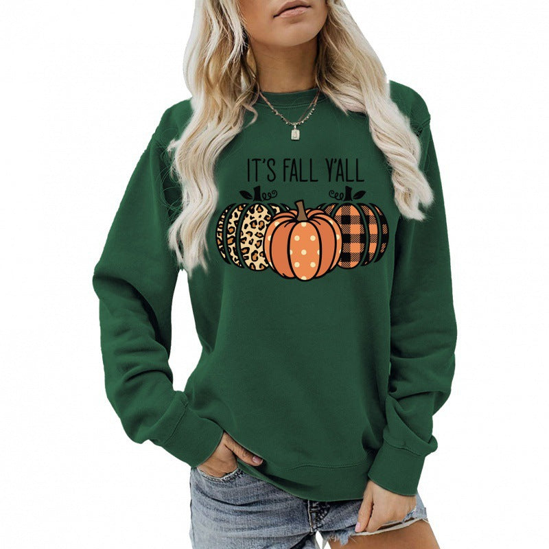 Damen Sweatshirt mit verspieltem Herbstmotiv und bequemer Passform Shopnory
