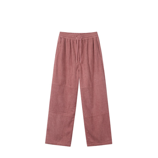 Damen Waffelstrick-Loungehose mit weitem Bein, elastischem Bund und Tunnelzug Shop Nory