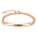 Damen Armband mit gravierbarem Glücksanhänger und eleganter Kettenstruktur Shop Nory