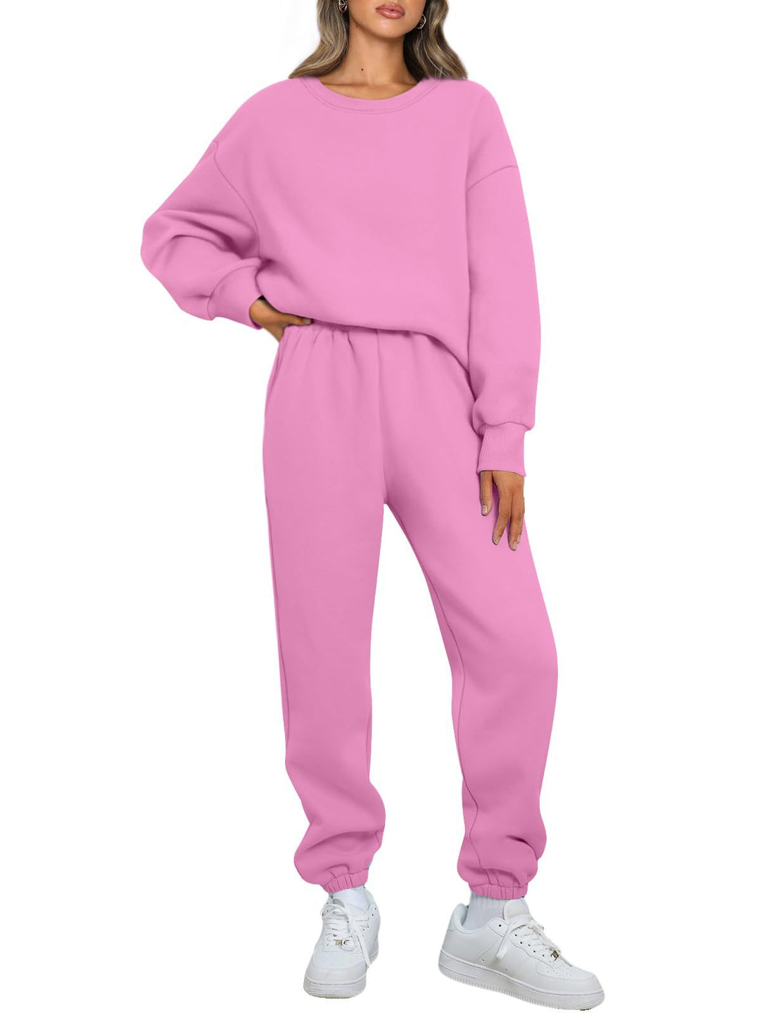 Damen nan gemütliches zweiteiliges Lounge-Set aus French-Terry mit Oversize-Sweatshirt und taillierter Jogginghose Shop Nory
