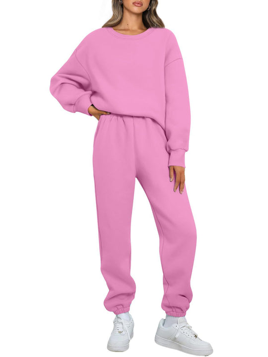 Damen nan gemütliches zweiteiliges Lounge-Set aus French-Terry mit Oversize-Sweatshirt und taillierter Jogginghose Shop Nory