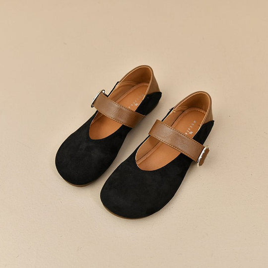 Damen bequeme Mary Jane Ballerinas mit dekorativem Riemen
