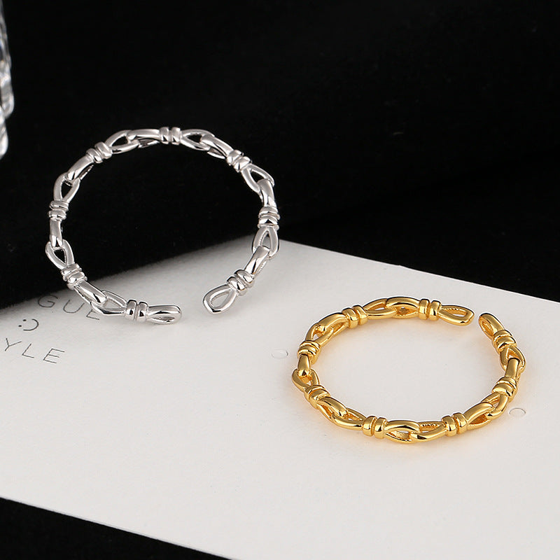 Damen Offener Ring mit elegantem, geschwungenem Design Shop Nory