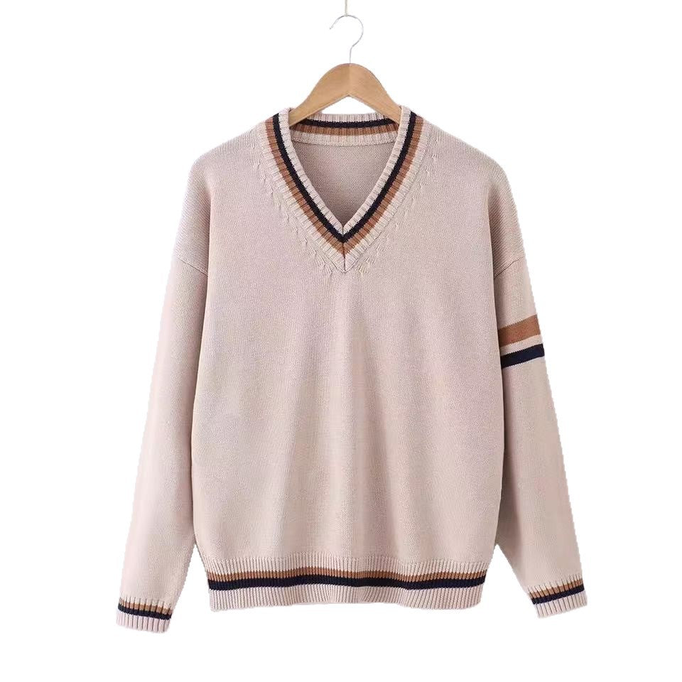 Damen Eleganter V-Ausschnitt Pullover Shop Nory