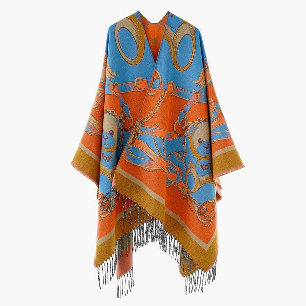 Damen Jacquard‑Überwurf im Wandteppich‑Jacquard mit Fransensaum Shop Nory
