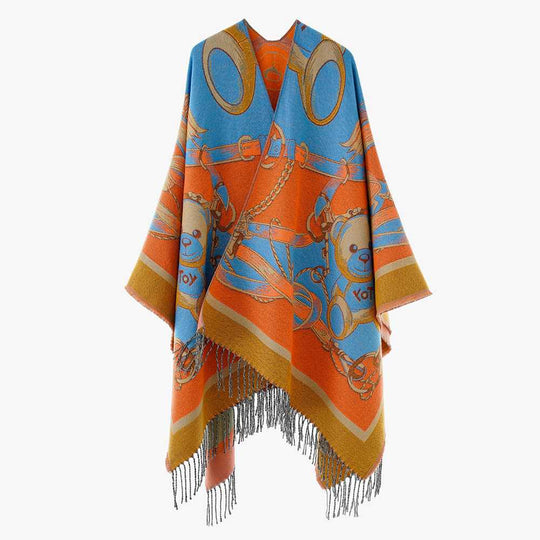 Damen Jacquard‑Überwurf im Wandteppich‑Jacquard mit Fransensaum Shop Nory