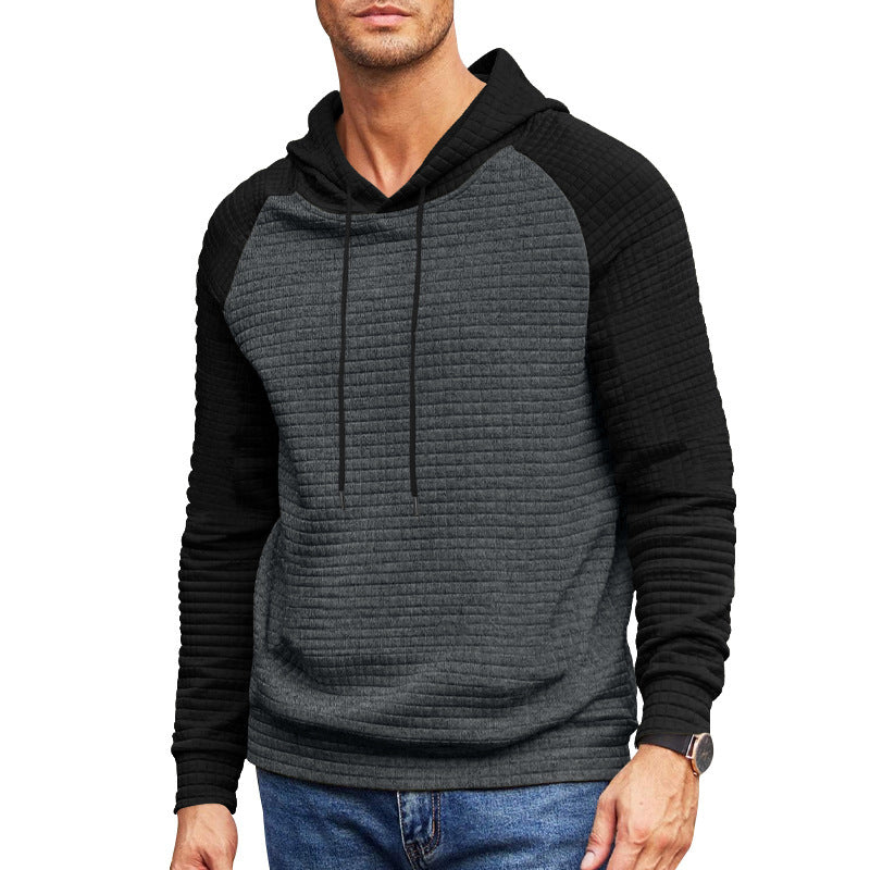 Herren nan texturierter Kapuzenpullover mit Raglanärmeln und gesteppter Struktur Shop Nory
