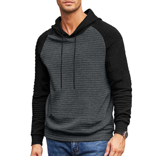 Herren nan texturierter Kapuzenpullover mit Raglanärmeln und gesteppter Struktur Shop Nory