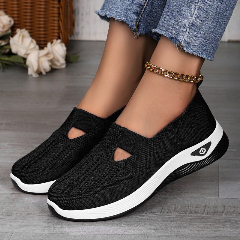 Damen Atmungsaktive Freizeit-Slipper mit elastischem Einschlupf und flexibler Sohle Shopnory