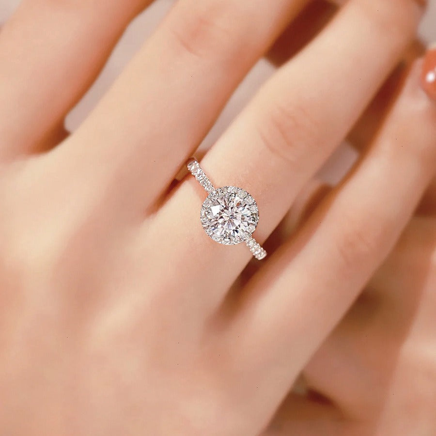 Damen eleganter Solitaire-Ring mit funkelndem Zirkonia-Shop Nory