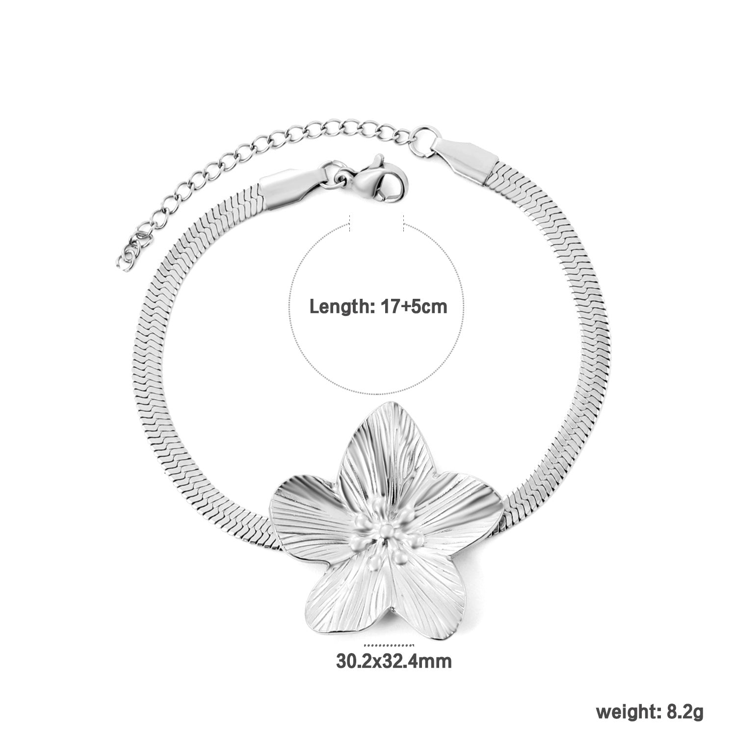 Damen Halskette mit kunstvollem Blumenanhänger aus hochwertigem Edelstahl Shop Nory