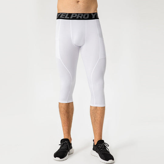 Herren Sportliche Kompressions-Leggings mit praktischen Taschen und atmungsaktiver Technologie