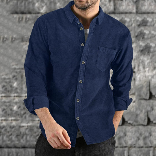 Herren Casual Cordhemd Shopnory