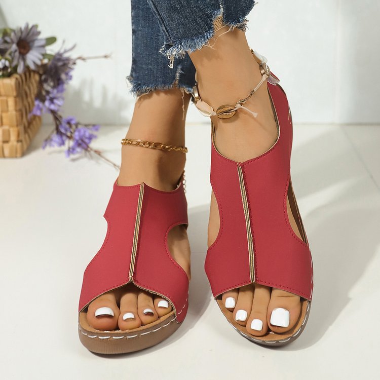 Damen Sportlich-elegante Komfort-Sandalen mit gepolstertem Fußbett und verstellbaren Klettverschlüssen Shop Nory
